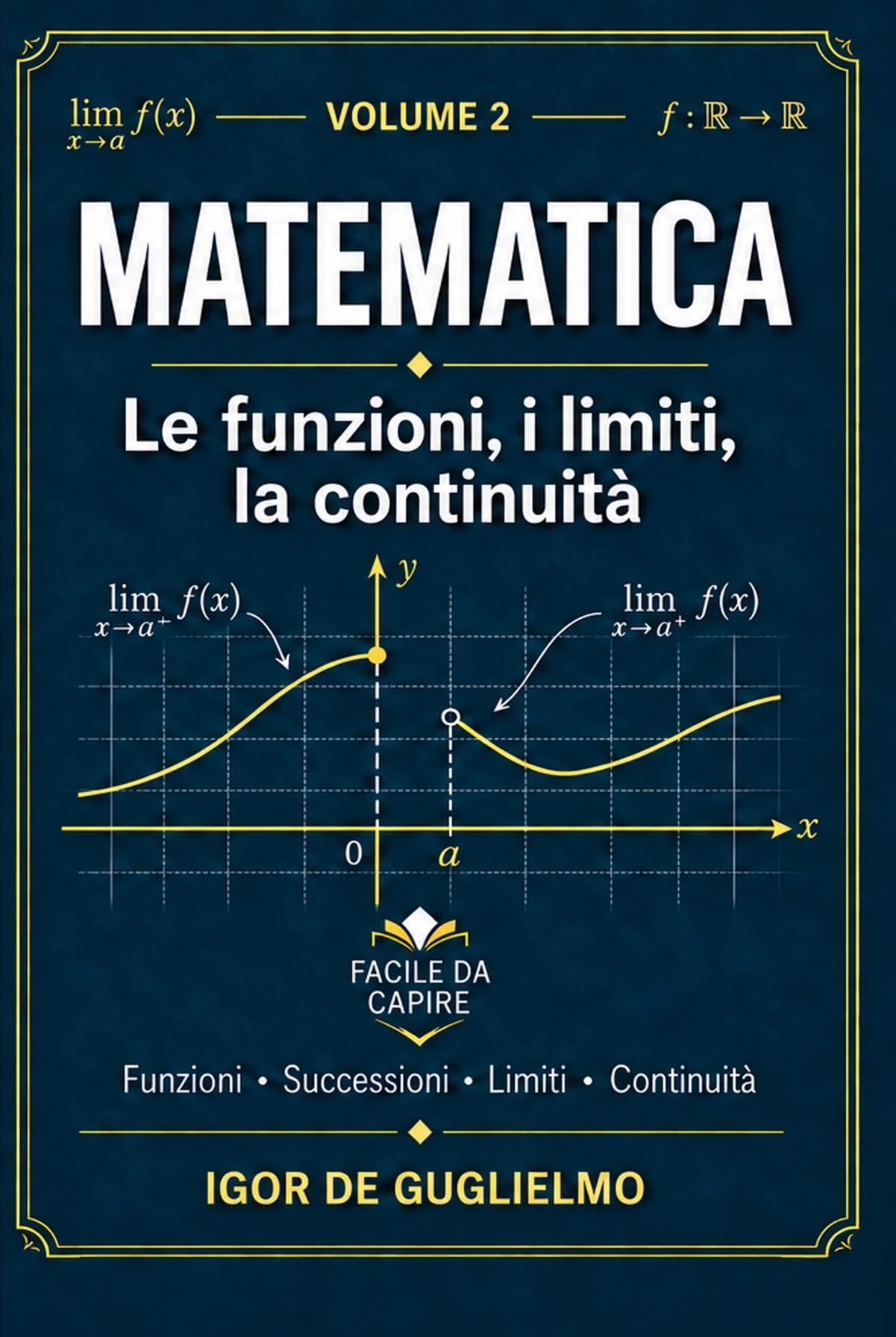 Copertina italiana del volume 2 di Matematica, di Igor De Guglielmo.