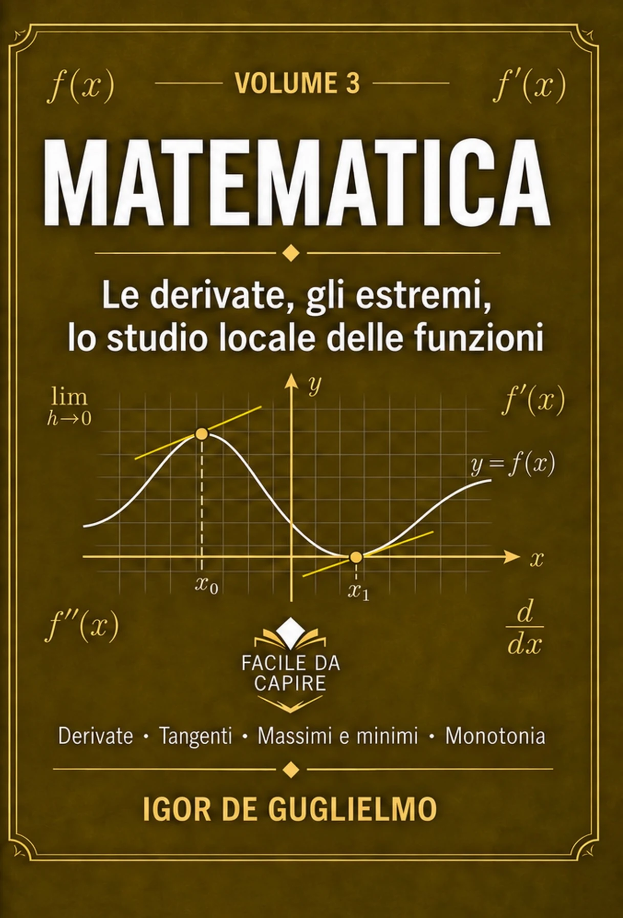 Copertina italiana del volume 3 di Matematica, di Igor De Guglielmo.