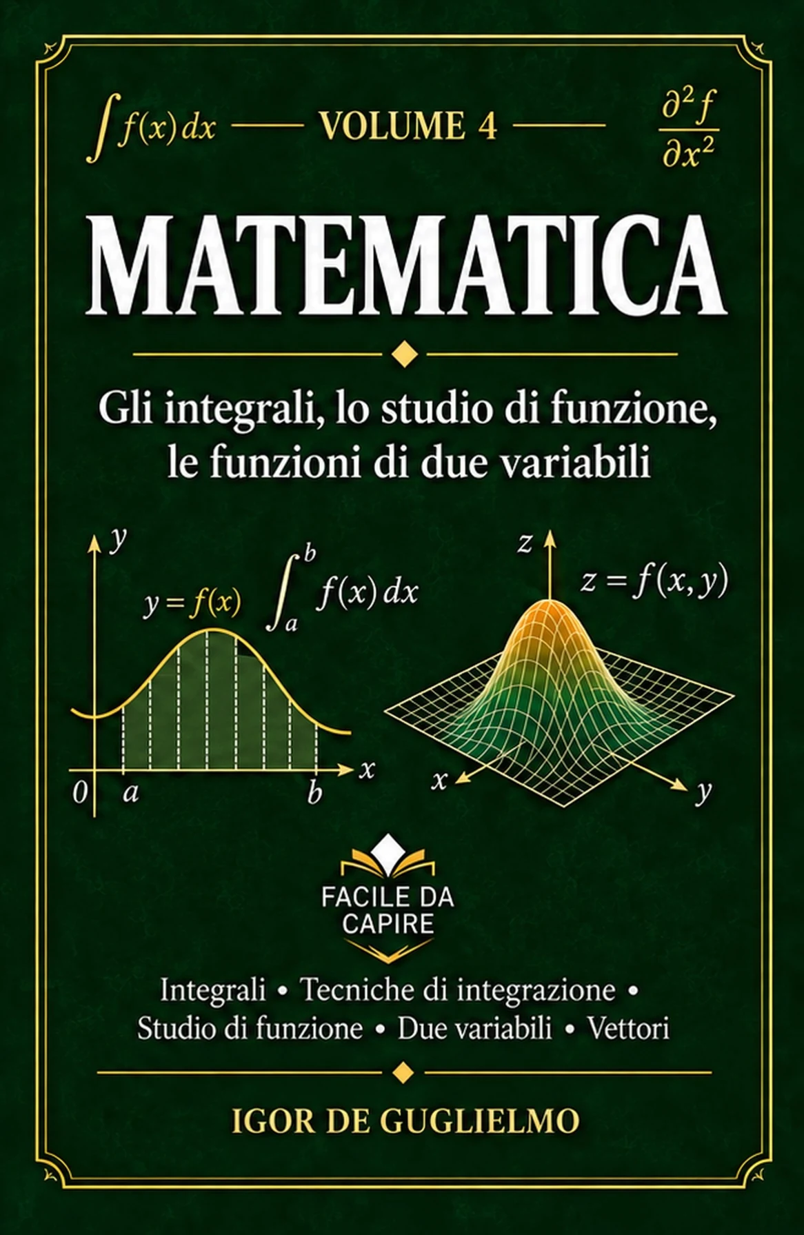 Copertina italiana del volume 4 di Matematica, di Igor De Guglielmo.