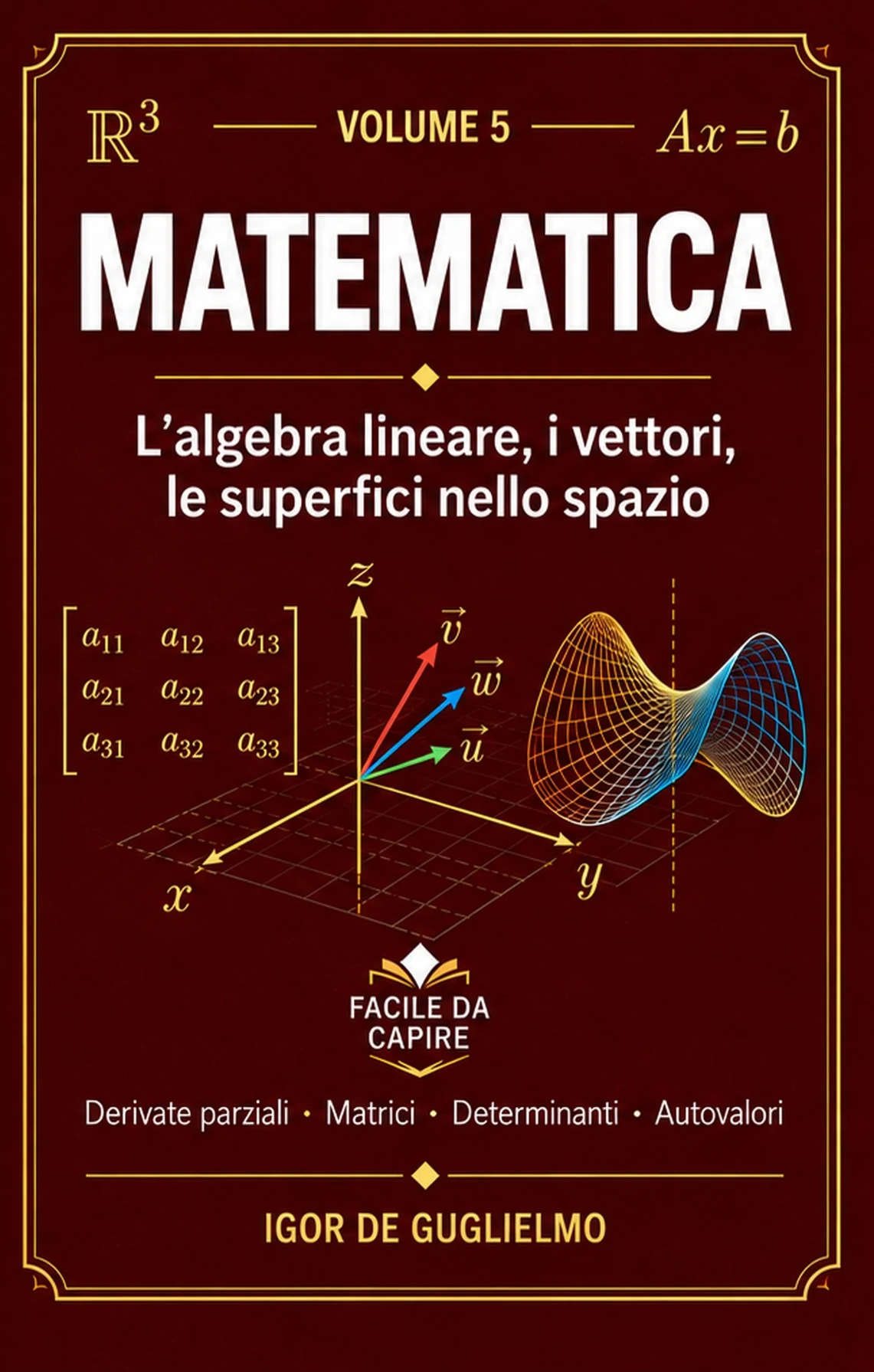 Copertina italiana del volume 5 di Matematica, di Igor De Guglielmo.