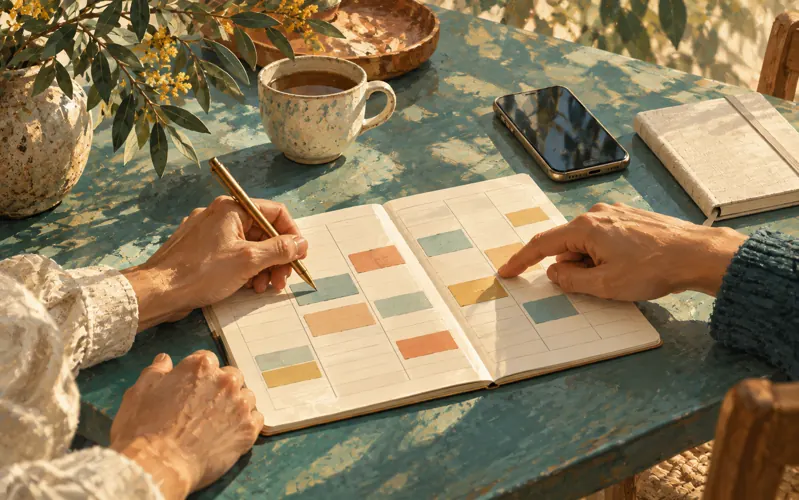 Illustrazione di un calendario per concordare orari delle lezioni.
