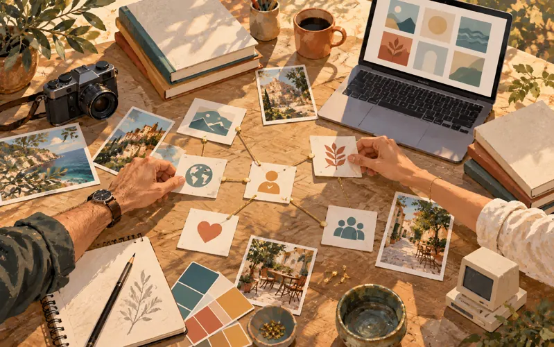 Illustrazione di un portale che riunisce progetti e attività diverse.